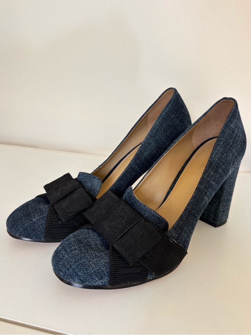 Michael Kors Denim Block Heel with Bows